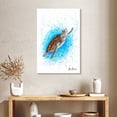 thumbnail image 2 of Elephant Stock Happy Sea Turtle Wall Art - Vertical Canvas Wall Art - Living Room Wall Decor - Animal Canvas - White And Blue Decor By Ashvin Harrison - 24" x 36", 2 of 8