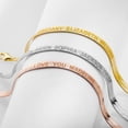 thumbnail image 3 of Personalized Planet Women's Engraved Herringbone Bracelet 7+1", 3 of 5