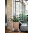thumbnail image 4 of Veradek Demi Series Raised 16" Plastic-Stone Planter - (Terracotta/White, 1 Pack), 4 of 10