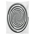 thumbnail image 3 of Ambesonne Spires Tablecloth Rectangular Table Cover, Abstract Art Spirals, 52"x70", Black Grey, 3 of 4