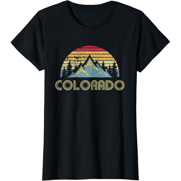 Colorado Tee - Retro Vintage Mountains Nature Hiking T Shirt T-Shirt