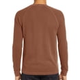 thumbnail image 3 of Tosmy Men's T-Shirts Men Spring Autumn Button Crew Neck Solid Color Button Long Sleeve Top Bottoming Shirt Mens Vintage Tee Shirts, 3 of 6