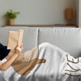 thumbnail image 3 of Sloth Soft Flannel Fleece Throw Blanket, Relaxed Happy Animal Lying and Eating Character Live Slow Phrase, Cozy Plush for Indoor and Outdoor Use, 70" x 90", Pale Brown, by Ambesonne, 3 of 5