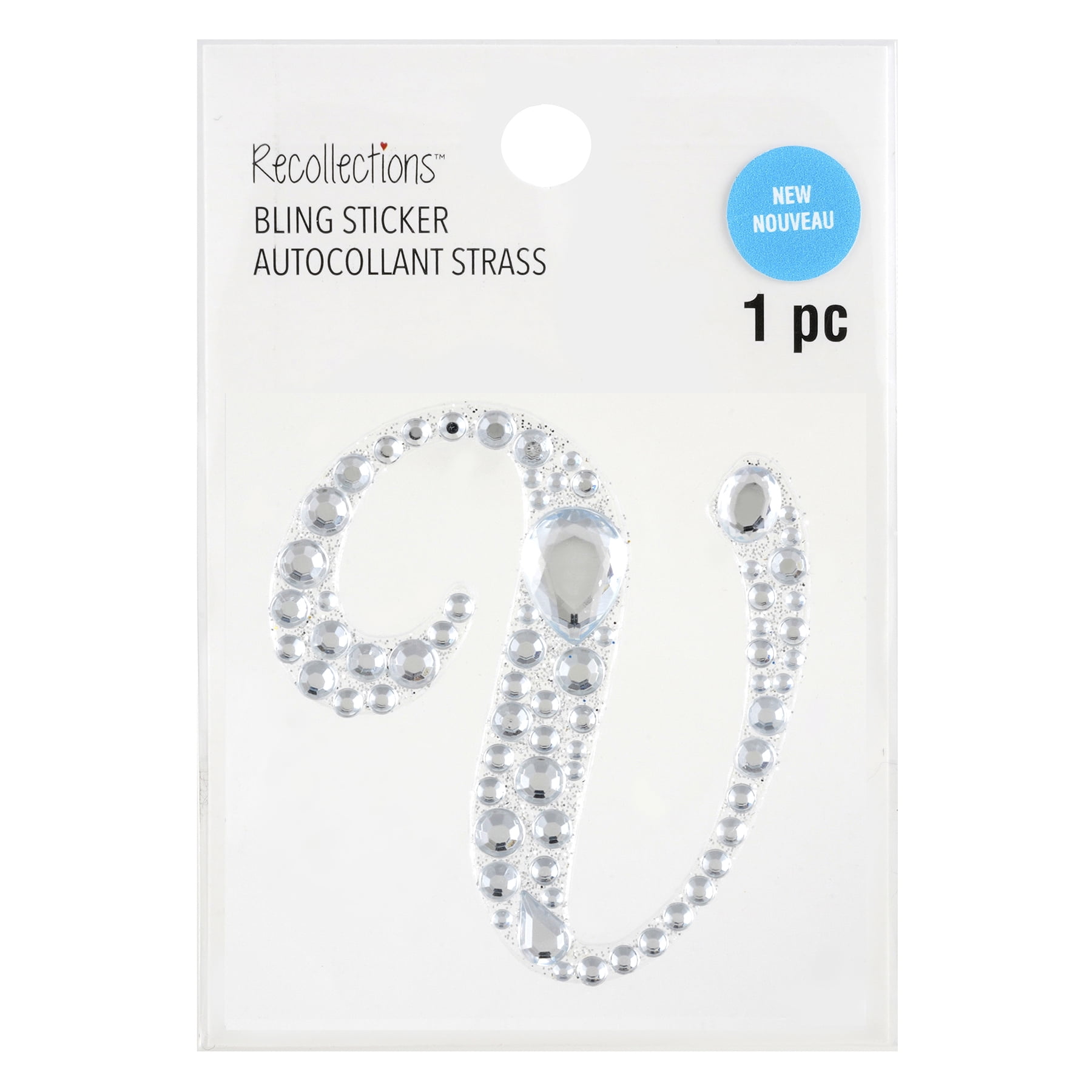 Recollections Bling Alphabet Letter Sticker, 12 Pack