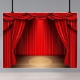 thumbnail image 1 of Telones de fondo para escenario de teatro, cortinas rojas, focos de escenario, suelo de madera rústico, telón de fondo para fotografía, festival, celebración, espectáculo, decoración, pancarta,, 1 of 5