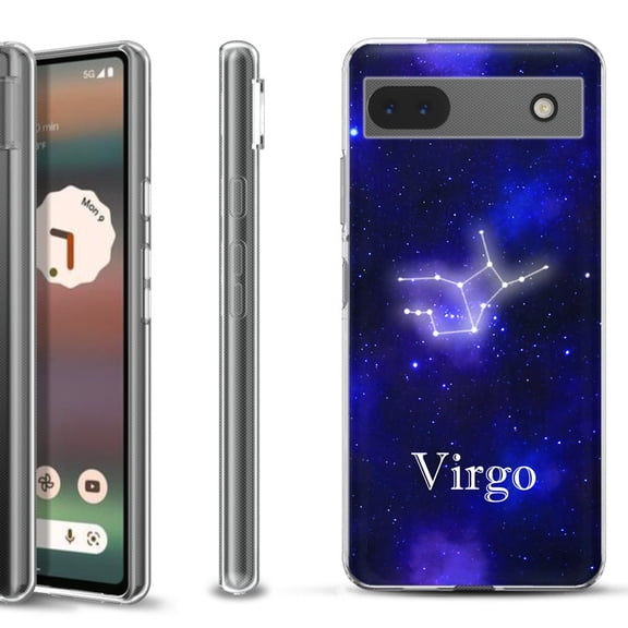Slim-Fit Gel TPU Phone Case for Google Pixel 6a, by OneToughShield ® - Zodiac / Virgo
