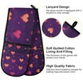 thumbnail image 2 of Yayeee Double Oven Mitt Kitchen Heat Resistant Baking 35" x7" Quilted Glove, Love in The Clouds, 2 of 6
