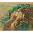 thumbnail image 2 of Edgar Degas 17x15 Gold Ornate Wood Frame and Double Matted Museum Art Print Titled - Sketch for a Portrait of M. and Mme. Louis Rouart (1904), 2 of 4