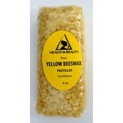 YELLOW BEESWAX BEES WAX ORGANIC PASTILLES BEARDS PREMIUM PURE by H&B OILS CENTER 4 OZ