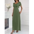 thumbnail image 2 of Women's Short/Long Sleeve Loose Plain Long Maxi Casual Dresses with Pockets, 2 of 5