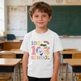 thumbnail image 2 of Riecok Girls Boys T Shirts 100th Day of School Crewneck Celebration Tees Funny Colorful Printed Short Sleeve Tops, 2 of 8