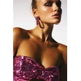 thumbnail image 3 of Sequin Strapless Dress with Ruffle Details (S, Rose), 3 of 5