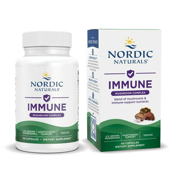 Nordic Naturals Immune Mushroom Complex, Capsules, Vegan - 60 count