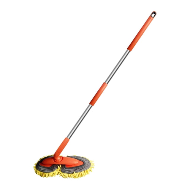 Fregona para lavado de autos, microfibra suave, mango ajustable, multifuncional, cepillo para lavado de autos sin rayones, 3 secciones