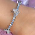 thumbnail image 3 of Butterfly Anklet Fashion Shining Rhinestone Ankle Bracelet Foot Chain for Women, 3 of 10