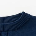 thumbnail image 6 of SonxaHe Toddler Boy' Sweater Long Sleeve Striped Loose Soft Cozy Fall Winter Casual Knit Pullover Sweaters Blue,Sized 3-4, 6 of 7