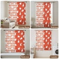 thumbnail image 6 of Japanese Rabbits Sheer Curtains 54 Inches Long, Vintage Orange Red Plaid Farmhouse Light Filering Curtains, Breathable Simi Curtain Privacy Drapes for Kitchen Bathroom Small Window Treatment, 6 of 9