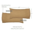 thumbnail image 2 of VHC Brands Burlap Solid Color Cotton Farmhouse Bedding King Pillow Case Set of 2, Pillowcase Set 21x40, Natural Tan, 2 of 6