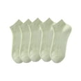 thumbnail image 2 of OVBMPZD Women Socks Size 9-11 Green 5PC Eyelet Ankle Light Cotton Socks Uniform Socks for Girls, 2 of 5
