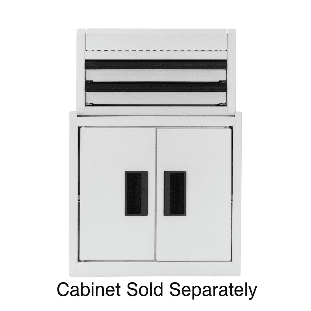Hyper Tough Mini 10-Inch 2-Drawer Steel Toolbox, White