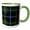 Green/White, variant on 3drose, Image of Macneil Clan Kilt Scottish Tartan Plaid Pattern, 11oz Magic Transforming Mug
