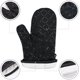 thumbnail image 2 of Manoplas para Horno, Manoplas para Horno, Resistentes al Calor, Impermeables y Antideslizantes, agarraderas para Horno, Barbacoa, manipulación de Cocina, Forro de algodón, 1 par, Negro, 2 of 5