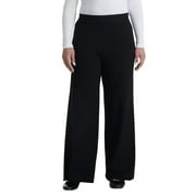 Splendid Women's Wide Leg Sweater Pants-Black
