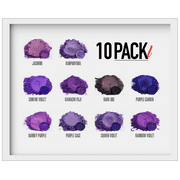 Mica Powder Purple Pigment Powder 10-Pack Set L - Colorant for Arts and Crafts