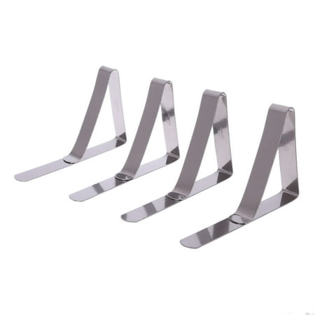 

4pcs Stainless Steel Tablecloth Cover Clip Clamp Holder For Outdoor Picnic Party