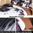 thumbnail image 2 of PERFEMET Cow Bed Comforter Set Queen Size 3 Pcs Reversible Design Down Alternative 100% Microfiber Bedding Set-All Seasons for Women Men, Queen, Brown, 2 of 5