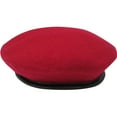 thumbnail image 2 of OUNONA 2pcs Unisex Men's Wear Women's Adjustable Spring Autumn Pure Wool Beret Hat Sun Hat Driving Adult (Red), 2 of 8