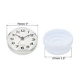 thumbnail image 2 of Reloj de ducha impermeable Uxcell, 2 paquetes de relojes de pared mini silenciosos y lindos con espejo y ventosa, blanco/negro, 2 of 7
