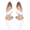 thumbnail image 3 of Pennysue Women's White Strappy Short Heels With Pointed Toes Size 7.5, 3 of 7