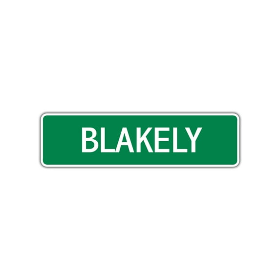 Blakely Girls Children Name Letter Printed Label Novelty Indoor Outdoor Wall Plaque Decoration Aluminum Sign 4"x13.5"