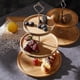 thumbnail image 2 of 2-tier Bamboo Cake D Cake Ds Plate Dessert Fruit C Et Display Serving Platter, 2 of 5