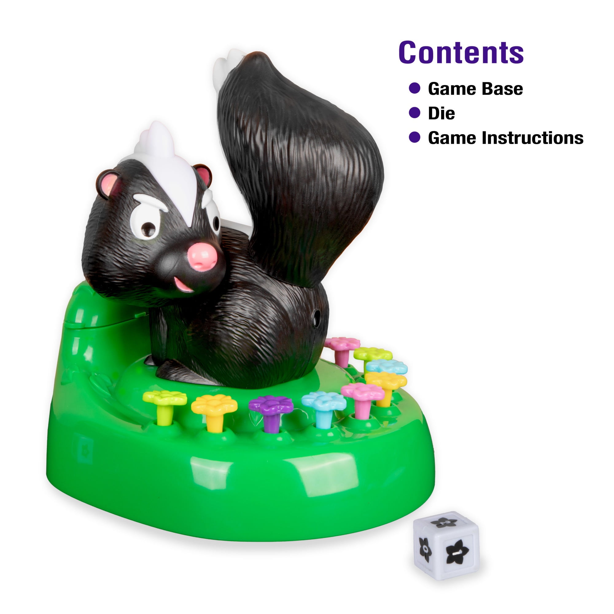 Game Zone Skunked! - Giggle-Filled Flower Pressing Game for 2-4 Players Ages 3+ - Don't Get Sprayed by the Skunk!