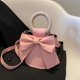 thumbnail image 2 of Bolso Sweet Bow Tie Mini Crossbody Bag Mujer Cuero Asa de madera Cubo Bolsos, 2 of 5