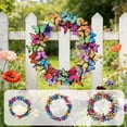 thumbnail image 7 of Butterfly Artificial Flower Wreath, 11.8Inch Easter Spring Floral Ring, Faux Wall Hanging Decor for Hotel Restaurant Door Window Displays, 7 of 7