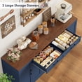 thumbnail image 4 of Hiphuta 70.8"W Large Buffet Cabinet with 6 Doors, Modern Farmhouse Sideboard with 2 Drawers, Coffee Bar for Kitchen Dining Room Living Room, Blue, 4 of 7