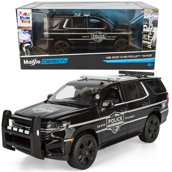 2021 Chevy Tahoe PPV (Police Pursuit Vehicle) Official Promo Version 1/26 Diecast Police Car Model Maisto Design Authority All Star Toys Exclusive 32548