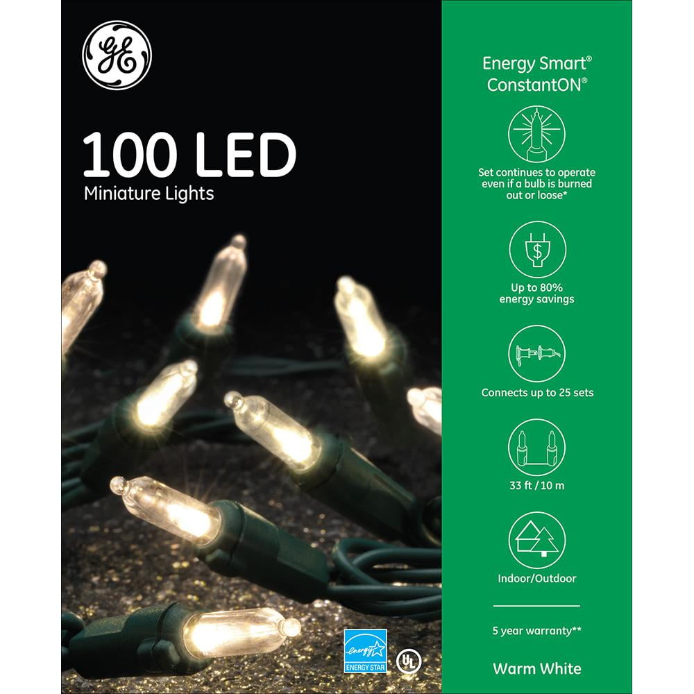 GE Energy Smart Colorite 100Light LED Warm White Mini Light Set 97136