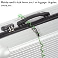 thumbnail image 5 of Uxcell 8.2ft Security Cable Coated Spring Lock Wire Rope Double Loop Steel Green 3Pcs, 5 of 5