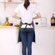 thumbnail image 3 of 2 Pieces Kitchen Cooking Aprons, Cotton Polyester Blend Adjustable Bib Aprons with 2 Pockets for Women Men Chef Chef (Navy/Black Stripes, 2), 3 of 4