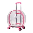 thumbnail image 1 of Cat Trolley Case Carrying Bag for Small Dogs, Pet Carrier Backpack, Dog Backpack Full Clear Pink, 1 of 8