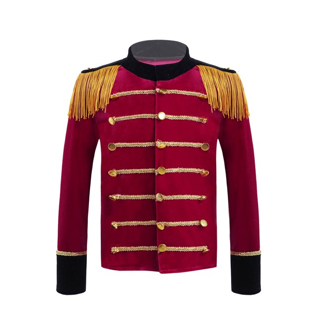 CHICTRY Veste de Maître de Cirque pour Garçons Enfants pour Fête de Carnaval Uniforme de Garde d'Équipe Halloween Rouge 6