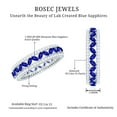 thumbnail image 6 of Rosec Jewels Lab Grown Blue Sapphire Eternity Wedding Band for Women - Blue Sapphire Diamond Ring - AAAA Grade - with Jewelry Box, 18K White Gold, US 7.50, 6 of 9