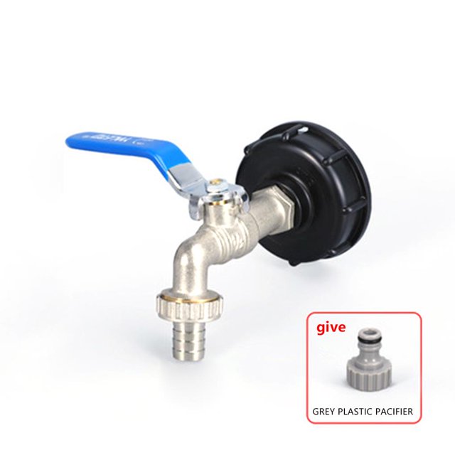 Ibc-Conector De Grifo De Tanque De Combustible Adaptador De Conector Dual De Agua De Jardín 44563 Con Chupete De Plástico seitruly TO003643-00