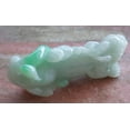 thumbnail image 5 of Certified Hand Carved Natural Green Myanmar Burma A Jade jadeite Dragon Display with Wood Stand, 5 of 8