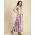 thumbnail image 3 of Moomaya Sleeveless Sweetheart Neck Printed Dress - Women's Elegant A-Line Dress, 3 of 9