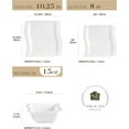thumbnail image 2 of Plates and Bowls Sets, 12 Pieces Modern Porcelain Dinnerware Sets for 4, Marble Dishware Set Kitchen Dining Ware Set, Square Ceramic Dish Set, Microwave and Dishwasher Safe, Series Flora, 2 of 8
